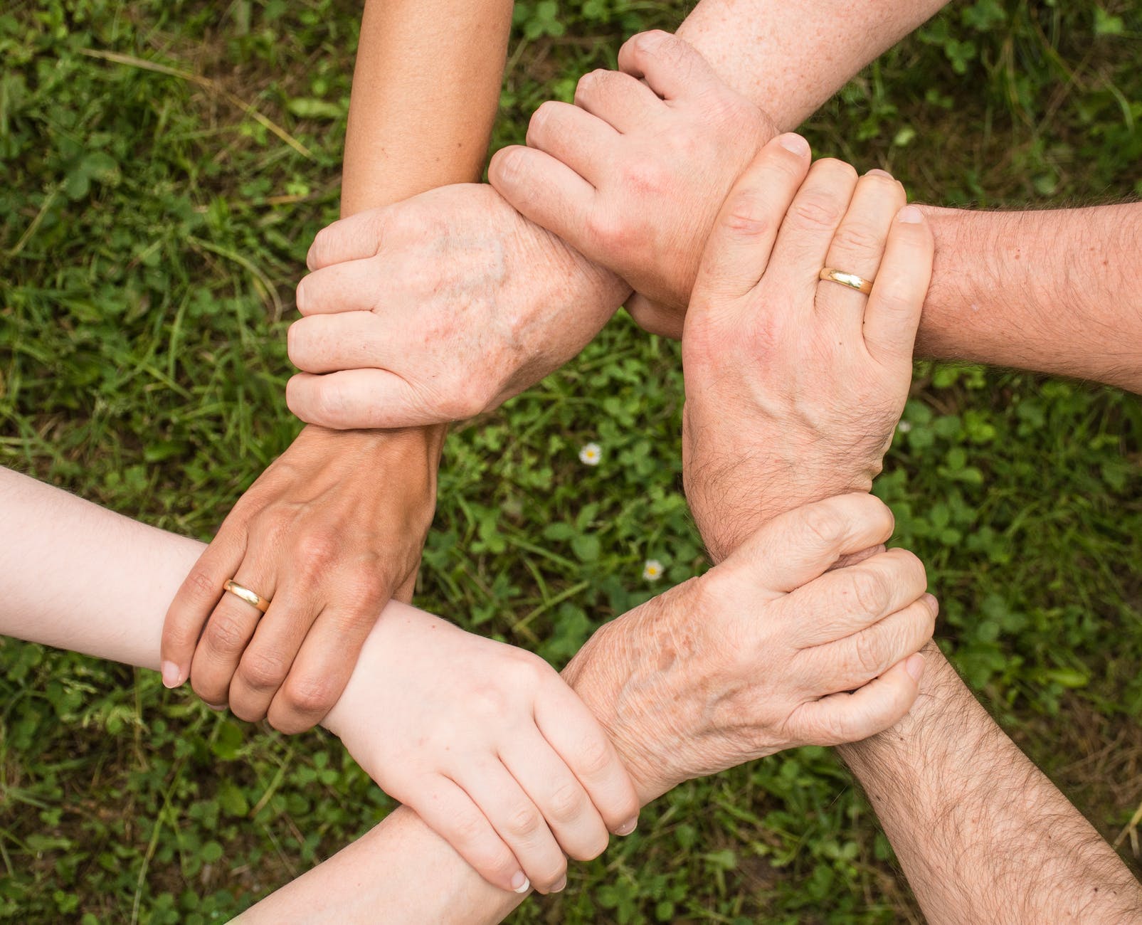 Different ages of the community supporting each other